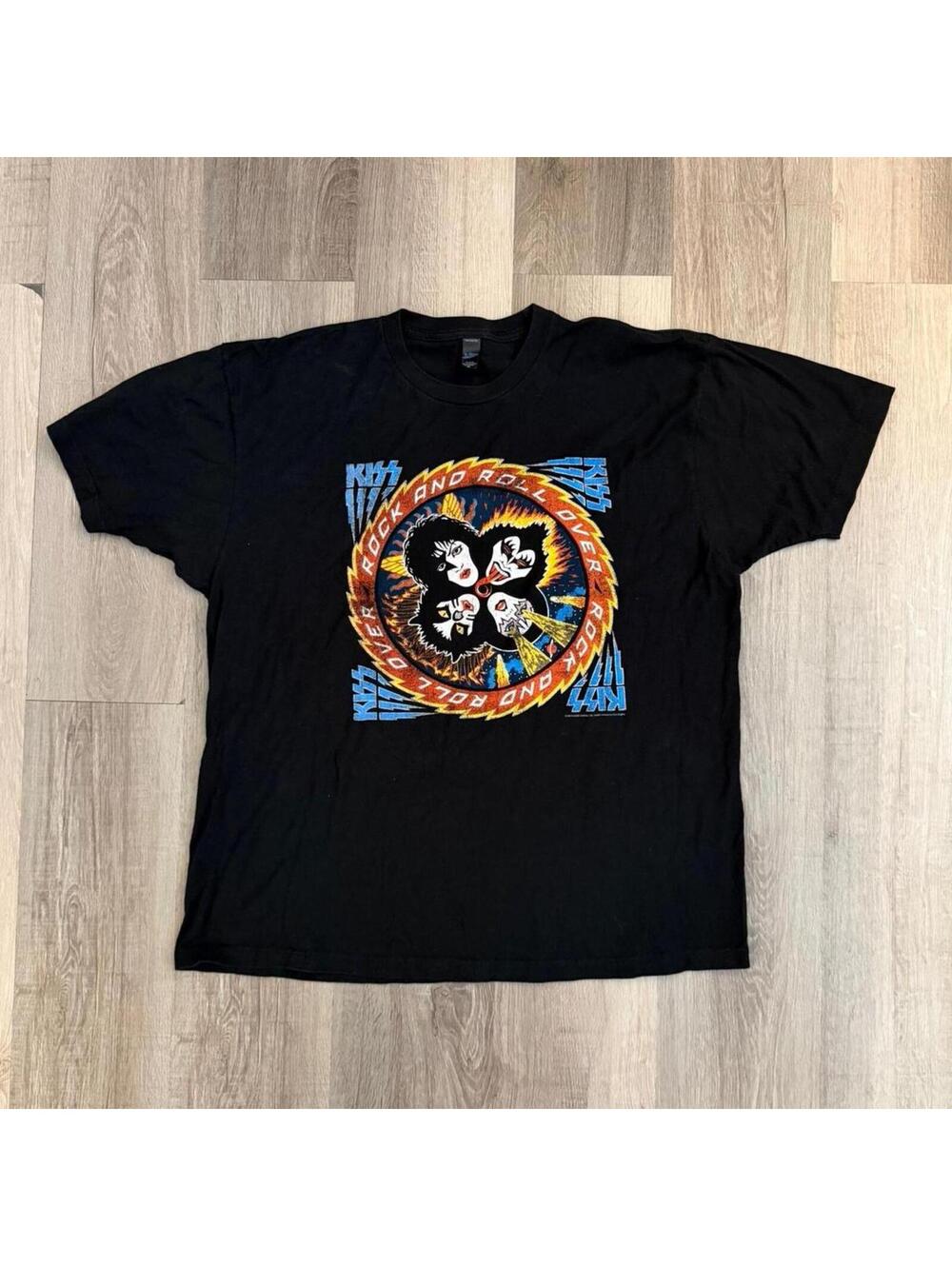 KISS Rock and Roll Over black cotton t-shirt size XXL #rockandroll #band